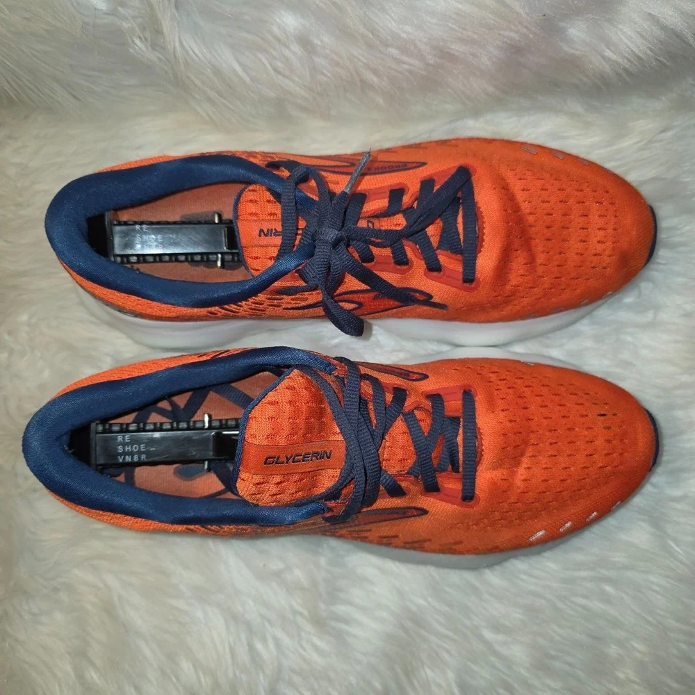 Brooks Glycerin 20 Running Shoes - Men's Size 11 D — Orange/Blue 1103821D859